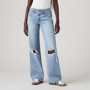 Levi's Light Blue Wide Leg Distressed Jeans